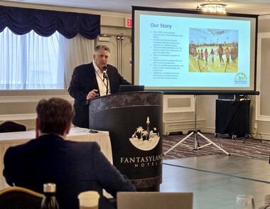 Cal Johnson, Superintendent of Schools/CEO leading Northland School Division's presentation at CASS on March 19, 2025.