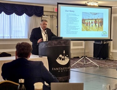 Cal Johnson, Superintendent of Schools/CEO leading Northland School Division's presentation at CASS on March 19, 2025.