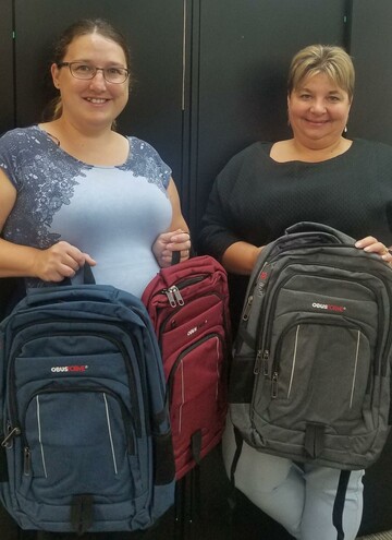 Left to right: Lindsey Bradbury, United Way and Stephanie Sutherland, Director of Student Services 